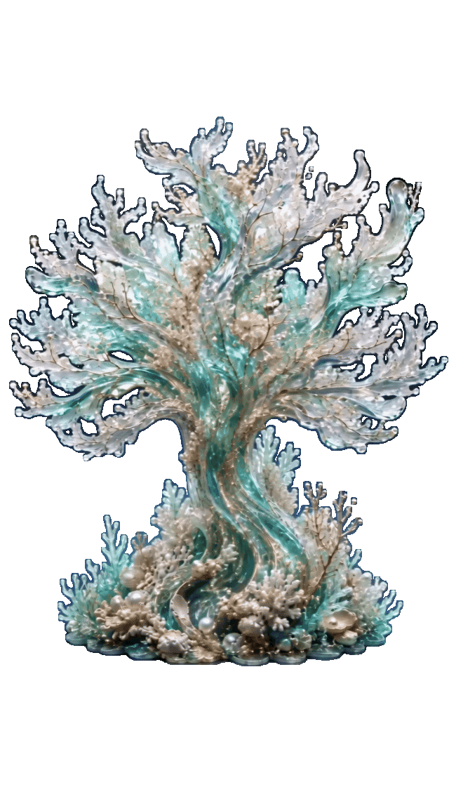 Animated ocean spirit tree visual for Harborlight Studio Lab